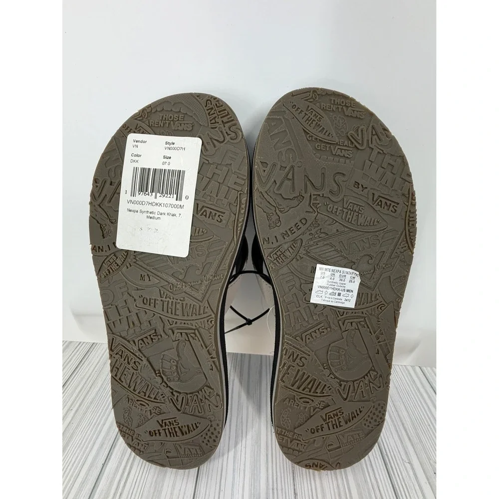 Vans Nexpa Synthetic Sandal Flip Flops Light Khaki Brown Men Size 7 NEW